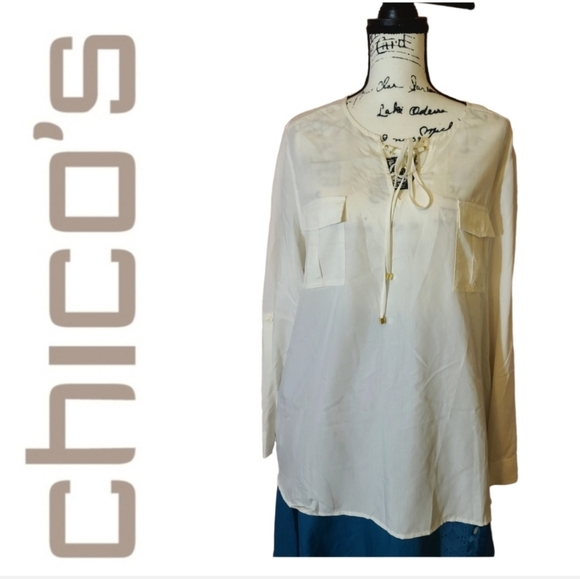 🏅Great Chico's Top/Chico's 3/L - Picture 1 of 11